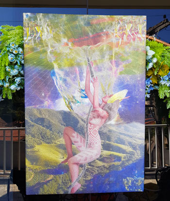 Title: Kayapó Cosmology Artist: Henrique Vieira Filho Mixed media on canvas Size: 60 x 90 cm - 23,6 x 35,4 inches Year: 2020